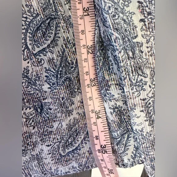 Kobi Halperin Silk Tent Dress Women's Paisley Ruffle Sleeve Top size large - Picture 8 of 13